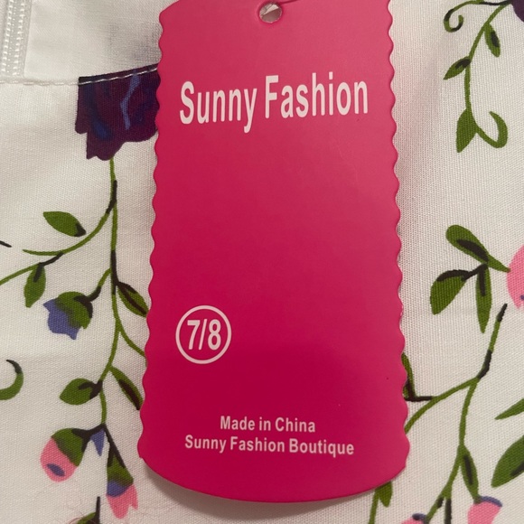 🦋 💜 NWT Sunny Fashion Girls Dress Double Bow Tie (Size 7/8) - Picture 7 of 8